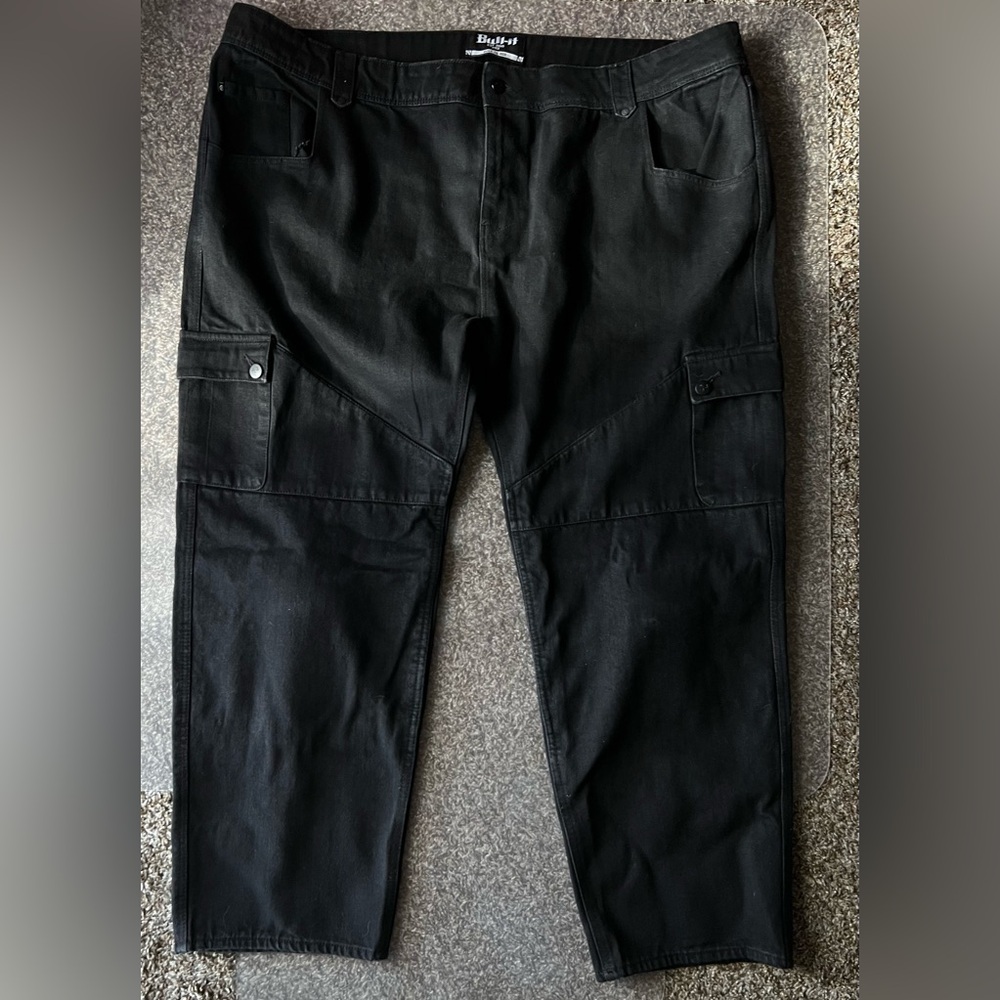 Bull-it Motorcycle Jeans Mens 48S Black Cargo Riding Pants Built To Ride